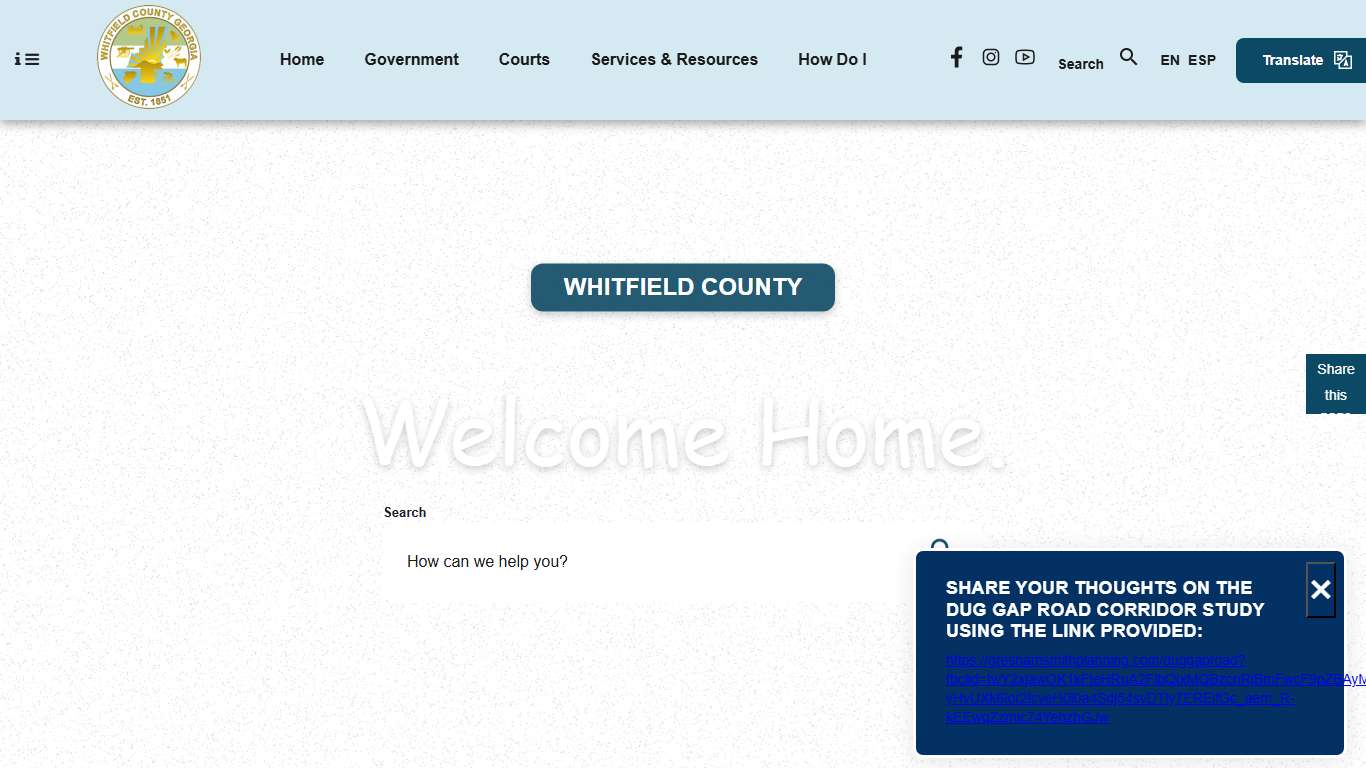 Welcome To Whitfield County, GA R2